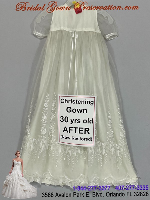 Bridal Gown Preservation-Christening Gown Restoration